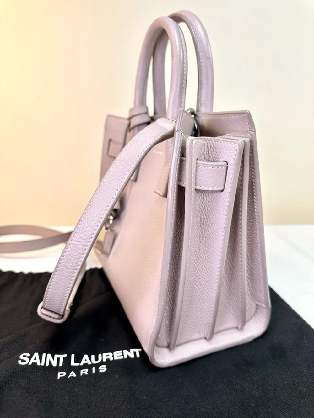 Saint Laurent Sac de Jour Baby Bag Rose Pink removable crossbody strap COA - Picture 4 of 13